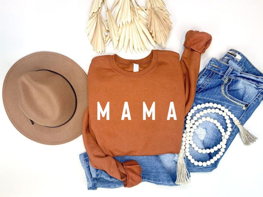 MAMA Burnt Orange Graphic Sweatshirt image 1