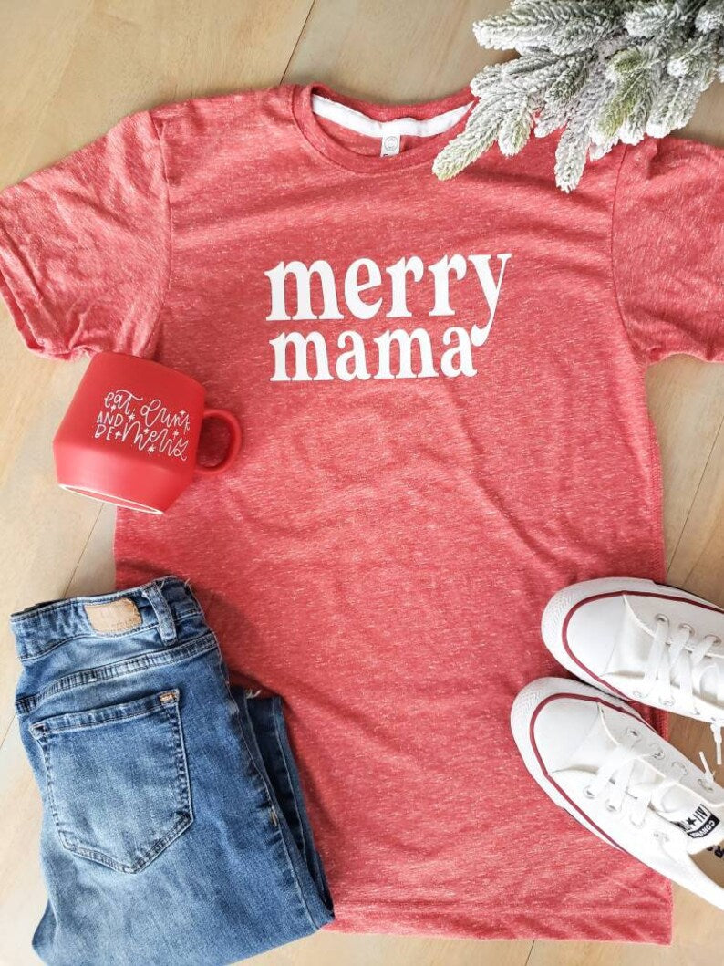 Merry Mama Red Graphic Tee image 0