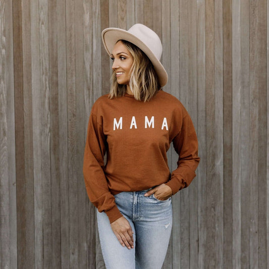 MAMA Burnt Orange Graphic Sweatshirt image 0
