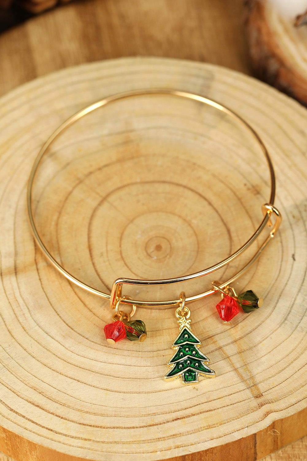 CHRISTMAS HOLIDAY TREE BANGLE BRACELET image 0