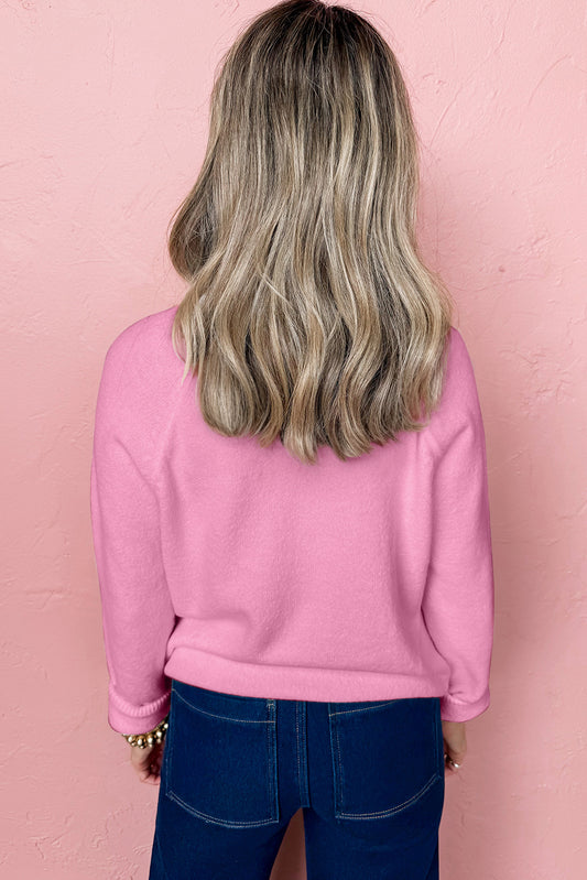 Bonbon MERRY Letter Pattern Christmas Raglan Sleeve Sweater