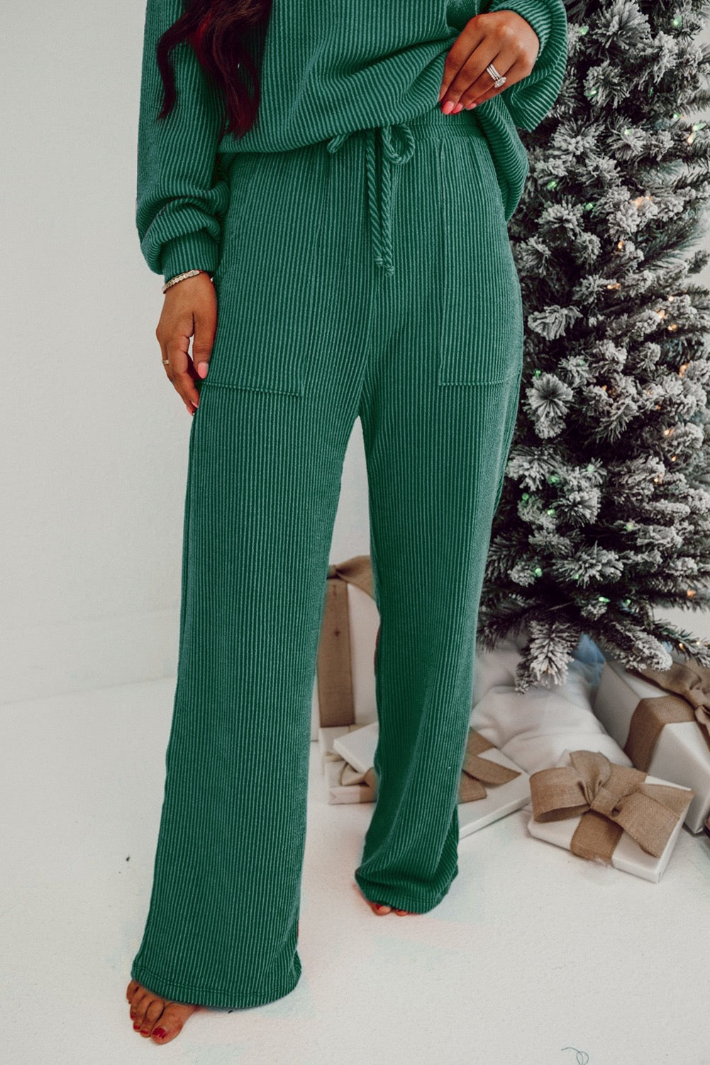 Evergreen jolly corded long sleeve shirt and pocket pants set image 4
