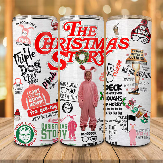 The Christmas Story White Custom Tumbler