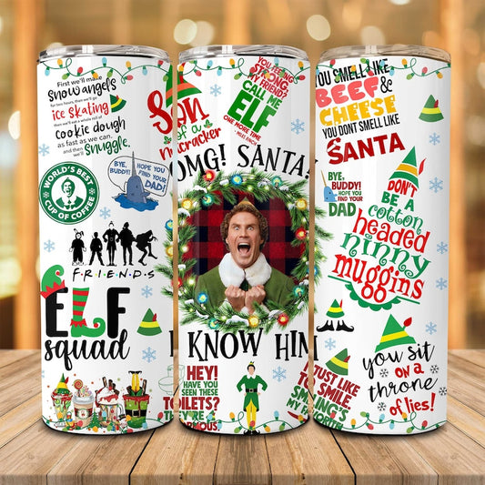 Elf Movie White Custom Tumbler